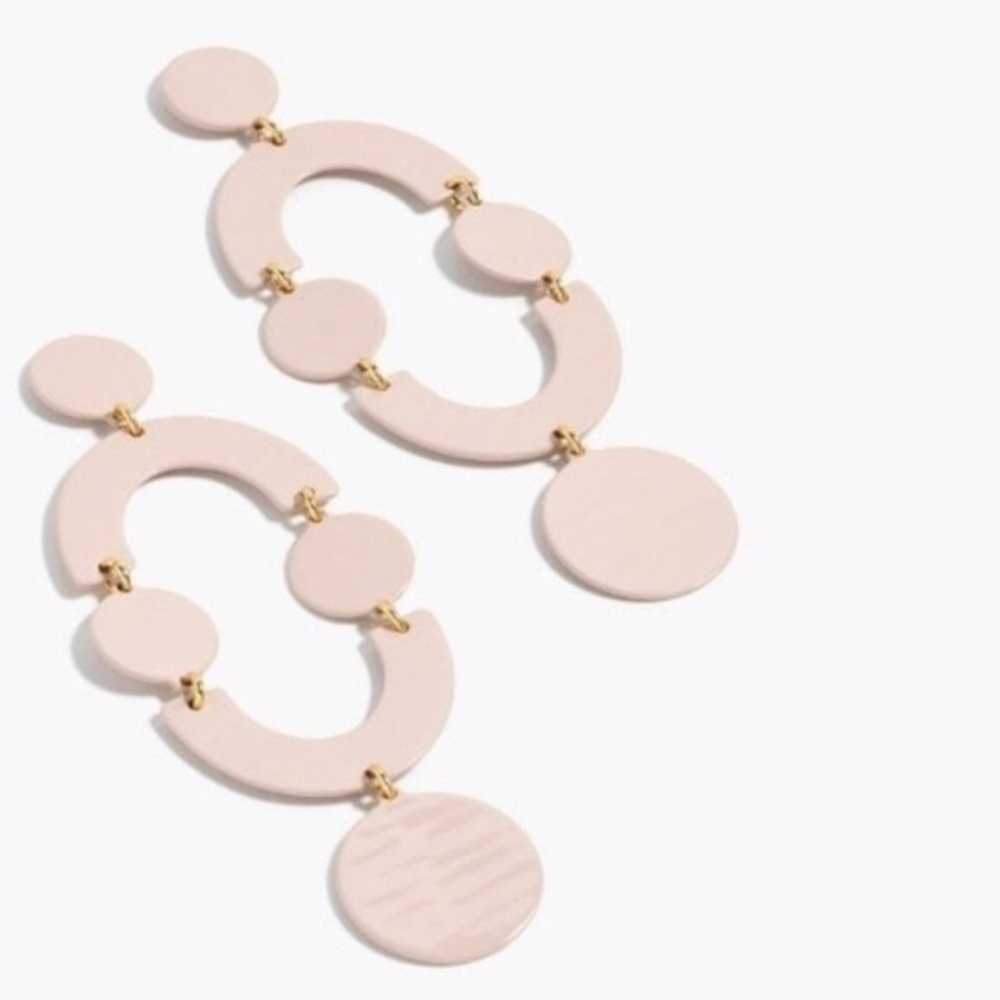J Crew Pink Circle Earrings